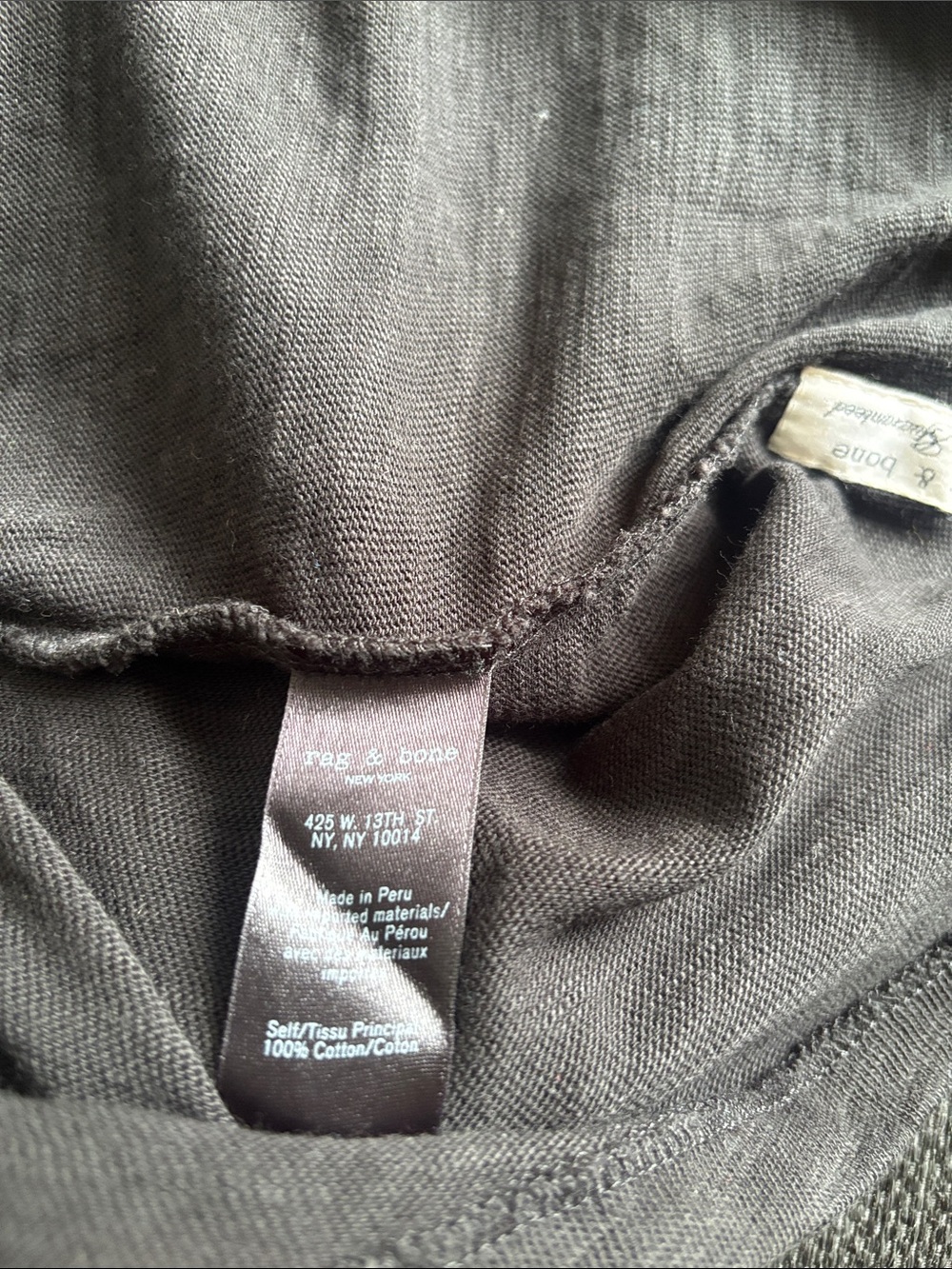 rag & bone Black Crewneck Tee - Picture 6 of 7